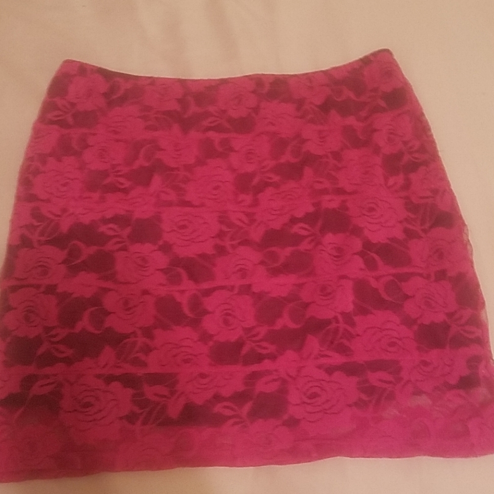 Pink Laced Rose Skirt